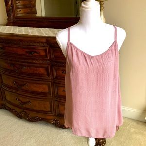 LOFT pink/white/black sleeveless top